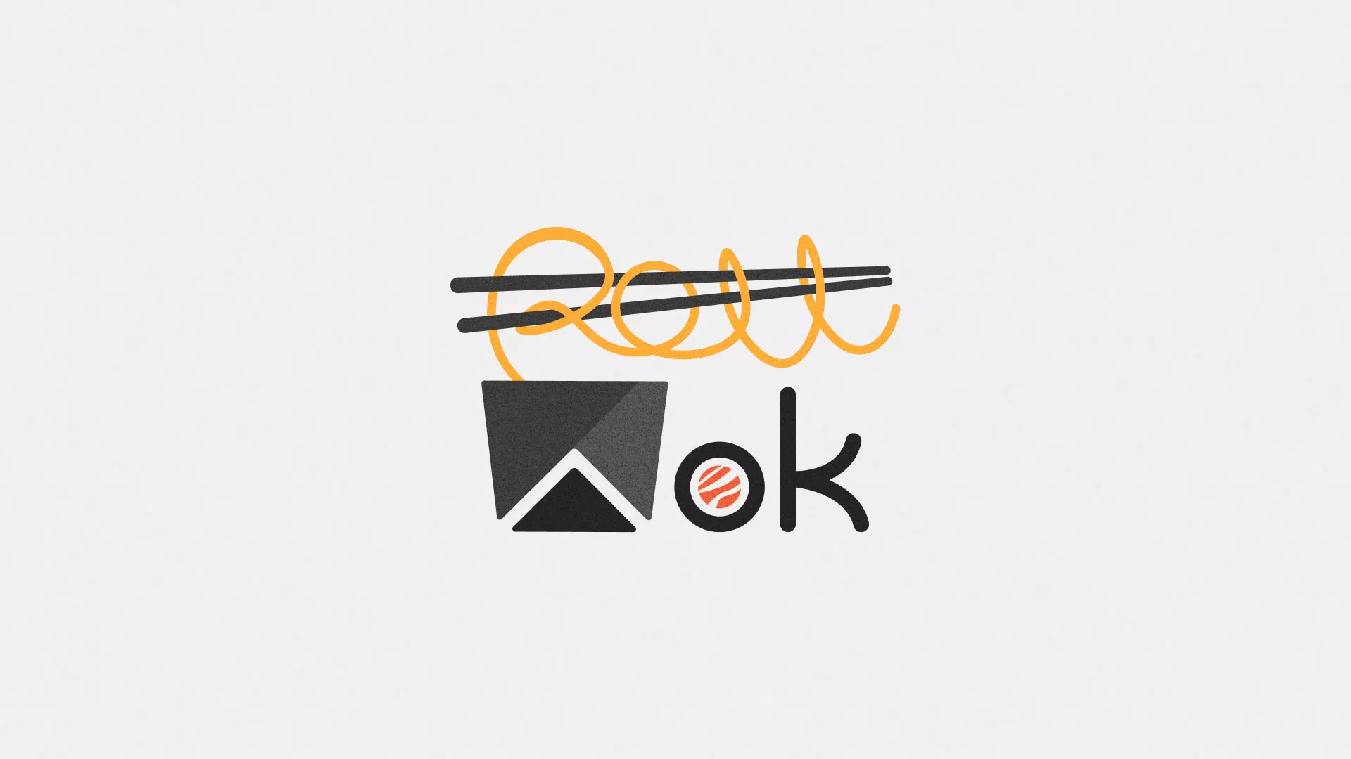Разработка логотипа суши-бара «Roll Wok Club» в Нефтеюганске